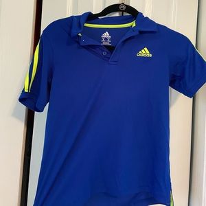 Blue and Neon Adidas polo